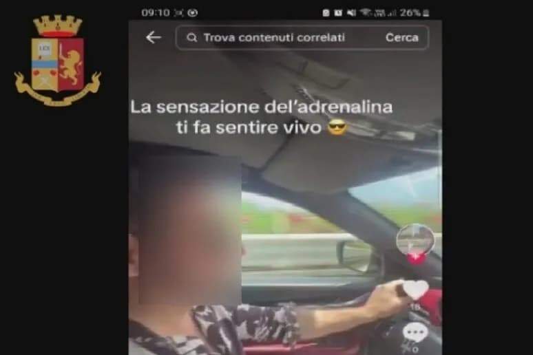Alla guida a 270 km orari, registra e pubblica il video sui social: multato 40enne a Siracusa