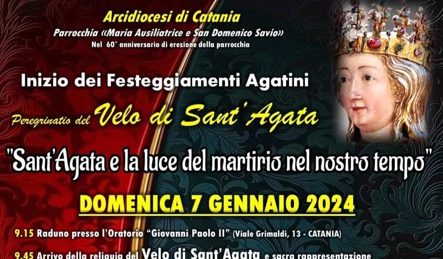 Sant’Agata, tra un mese esatto la festa: domenica il “velo” a Librino
