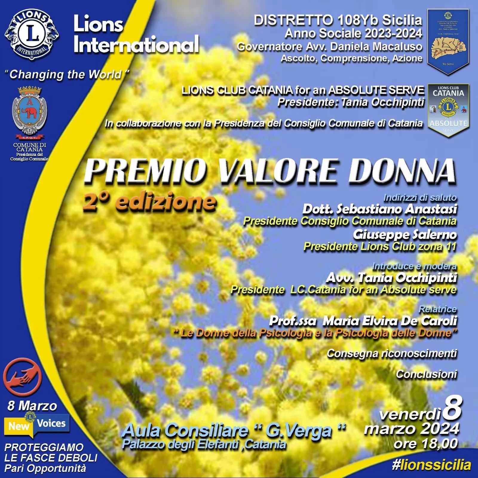 8 marzo, a Palazzo degli elefanti la II edizione del “Premio Valore Donna”