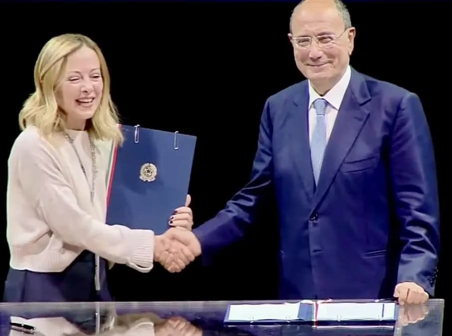 Schifani-Meloni, siglato accordo Sviluppo e coesione: 6,8 miliardi per la Sicilia