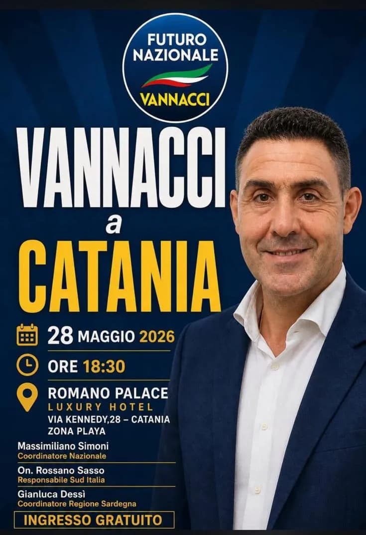 Vannacci a Catania: apre dalla città etnea il tour siciliano del generale