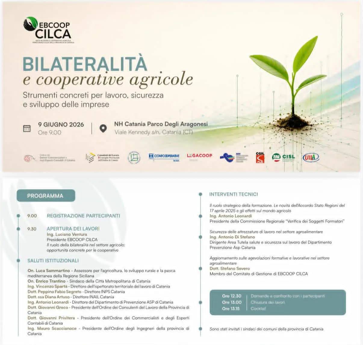 Bilateralità come motore di sviluppo, sicurezza e tutela contrattuale per il comparto agricolo e cooperativo
