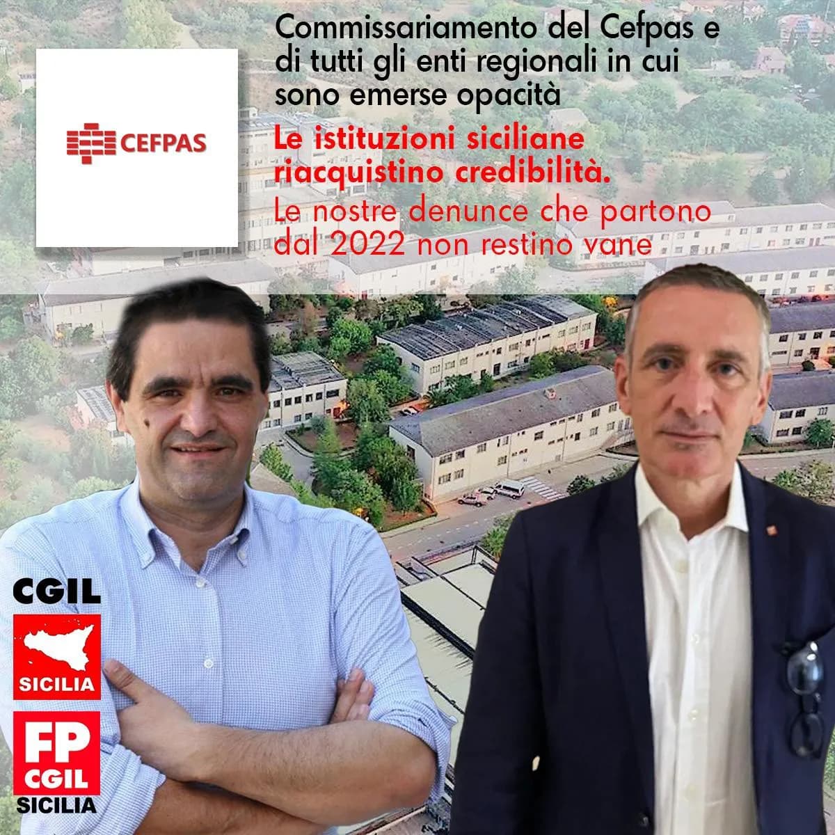 Inchiesta sul Cefpas, la Cgil Sicilia chiede il commissariamento
