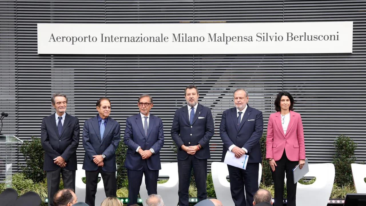 L’aeroporto di Malpensa è stato intitolato a Silvio Berlusconi