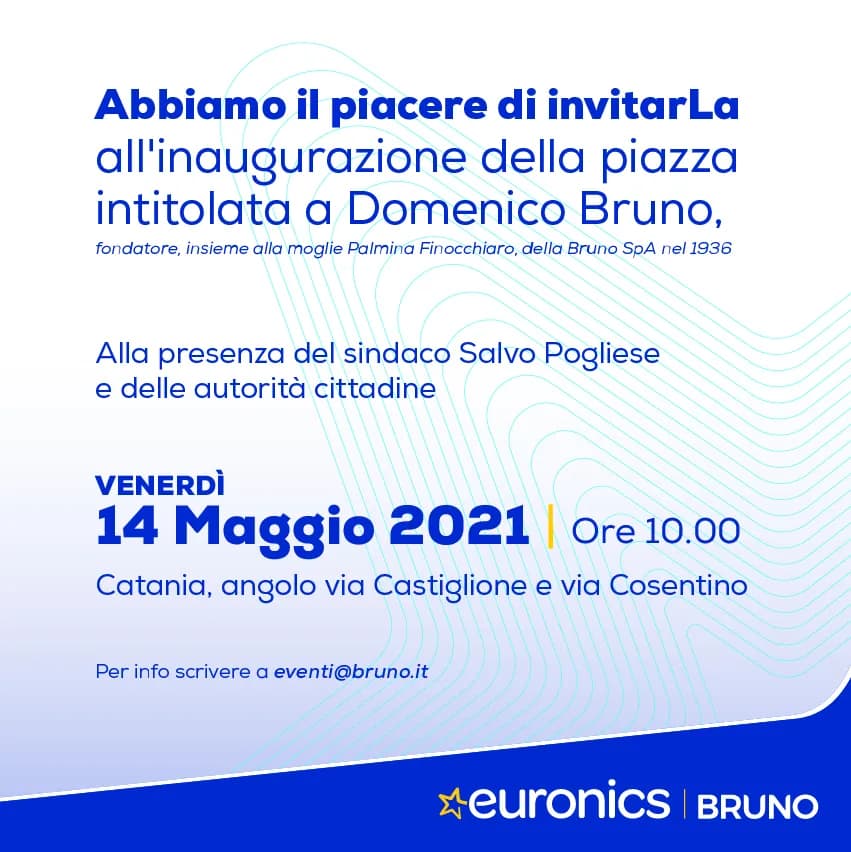 Buon compleanno Bruno: in regalo una piazza alla città