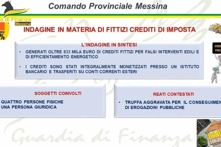 Messina, truffa ecobonus: sequestrati quasi 2 milioni di euro
