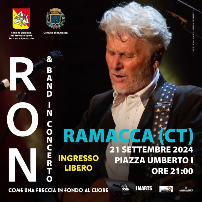 Ramacca, sabato sera con Ron in concerto