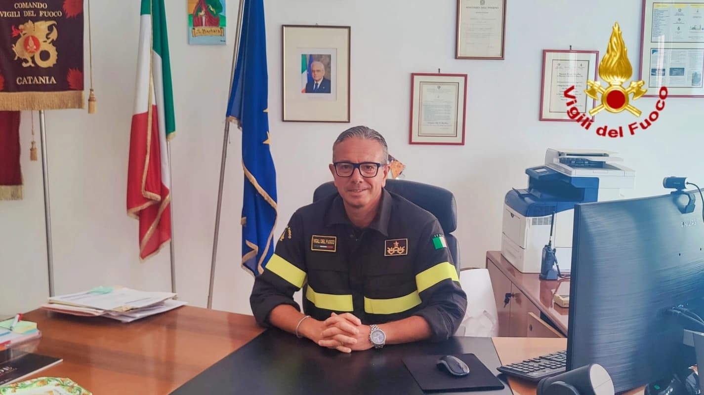 Catania, il saluto del nuovo Comandante dei Vigili del Fuoco alla città: “Obiettivo primario potenziare il sistema di soccorso”