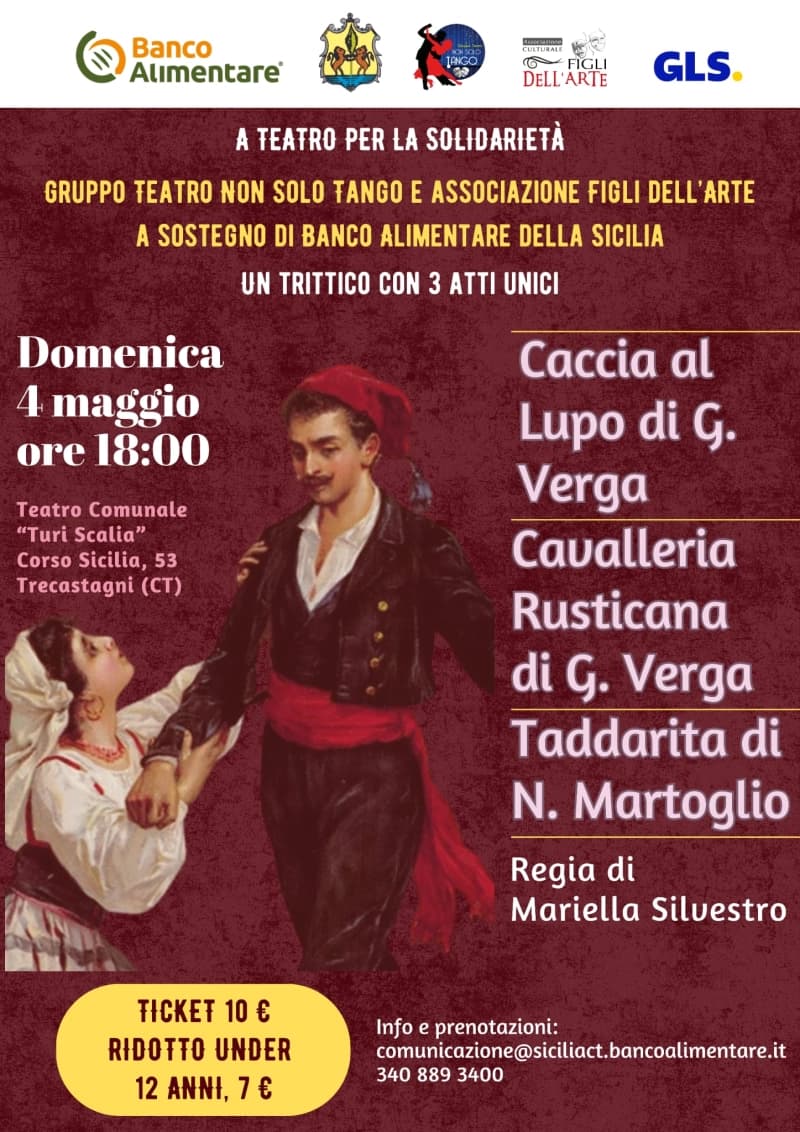 Banco alimentare Sicilia, lo spettacolo teatrale per sostenere la Onlus