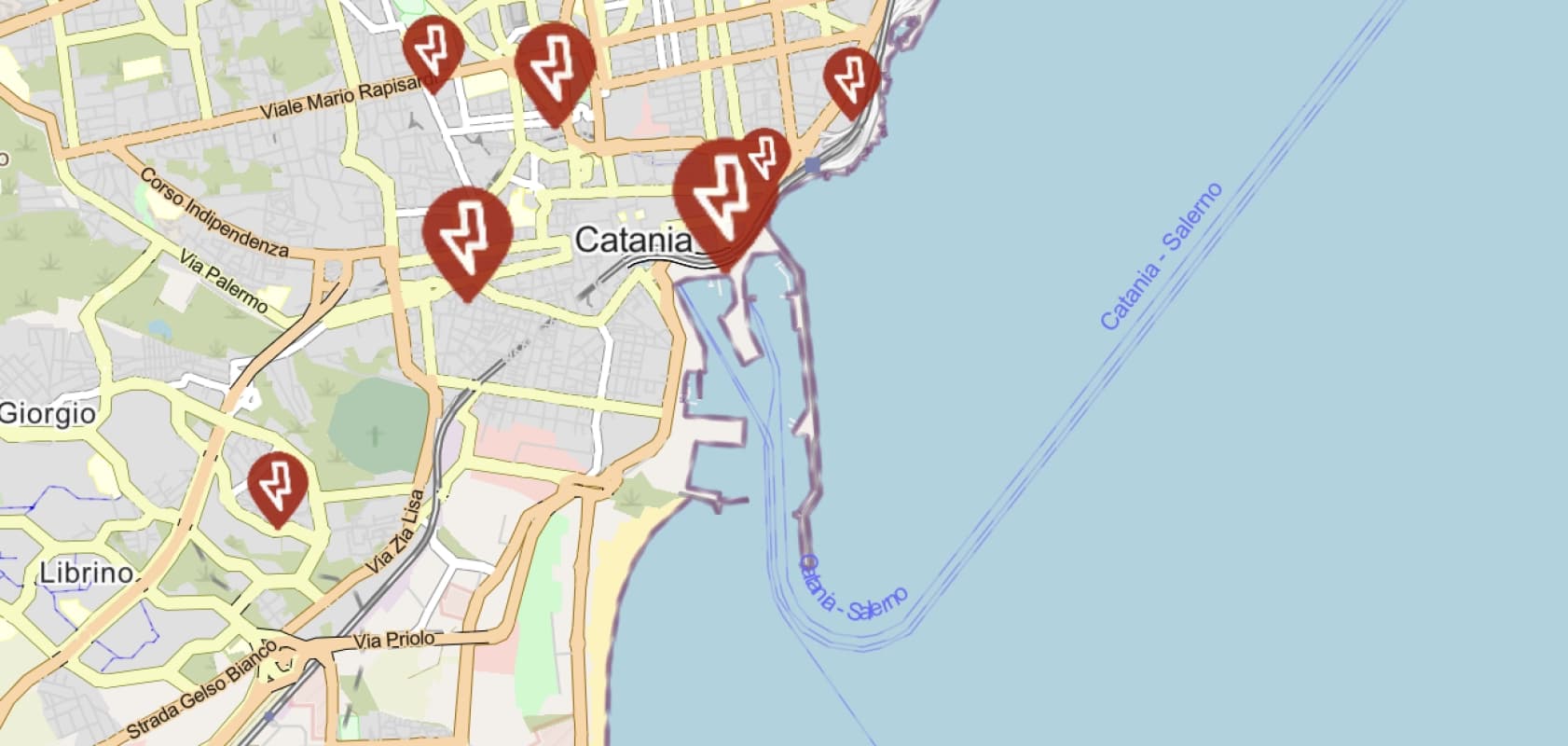 Black out elettrico a Catania: interi quartieri senza corrente