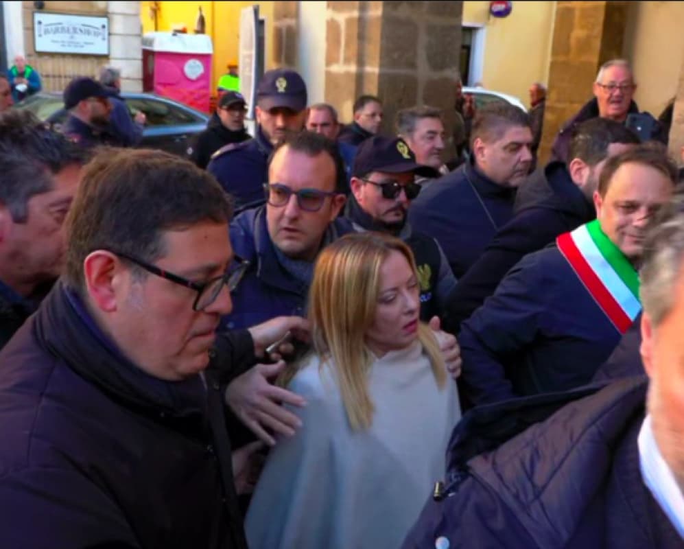 Giorgia Meloni è arrivata a Niscemi