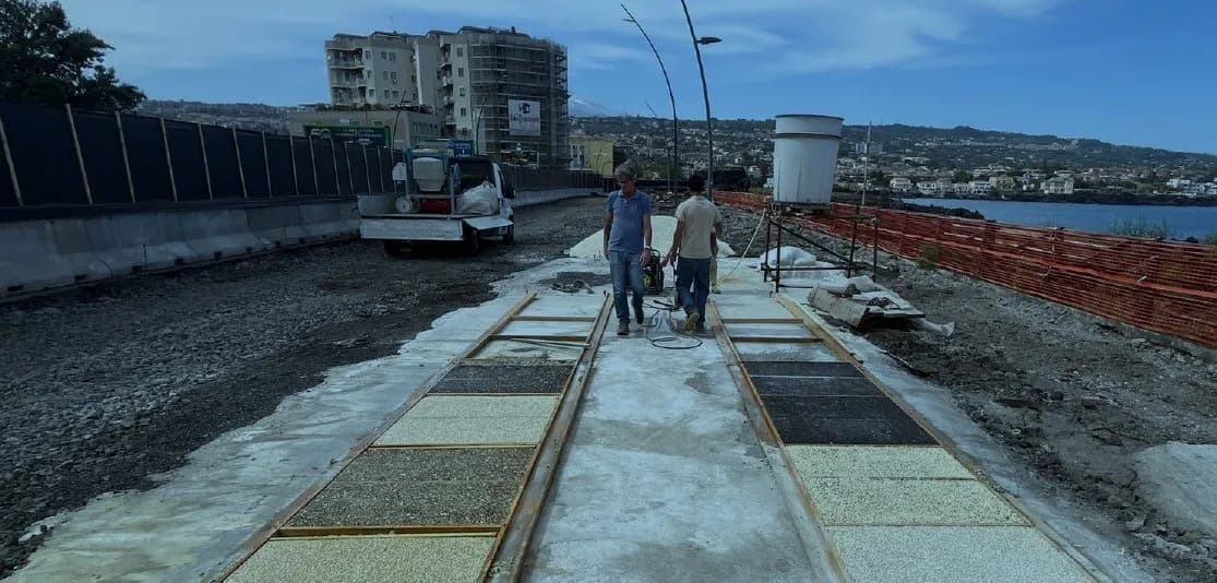 Continuano i lavori di riqualificazione del lungomare Catania