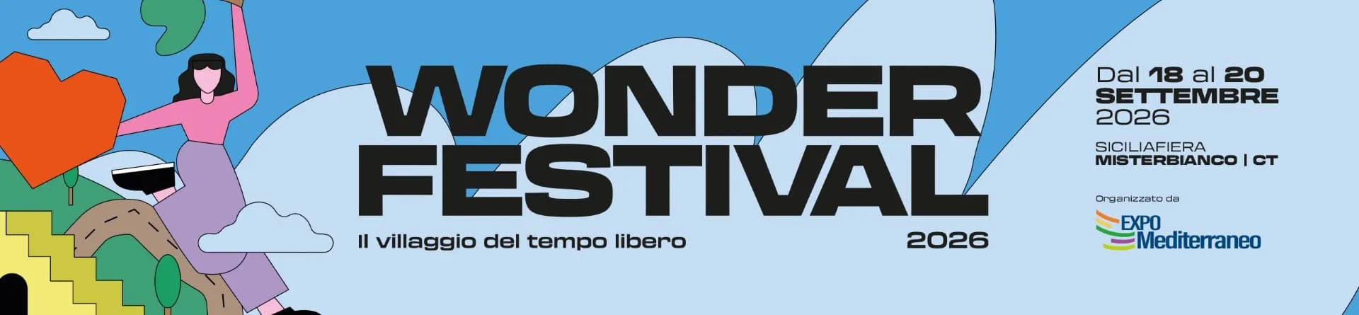Siciliafiera, dal 18 al 20 la prima edizione di Wonder Festival 2026: il grande villaggio del tempo libero