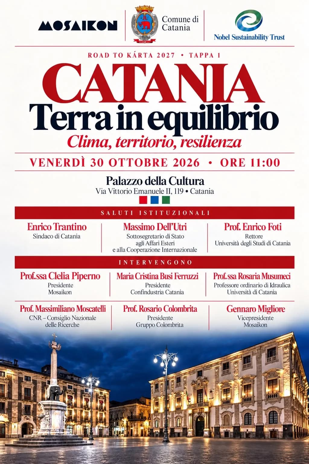 Catania pronta ad ospitare la prima tappa della Road to Kárta