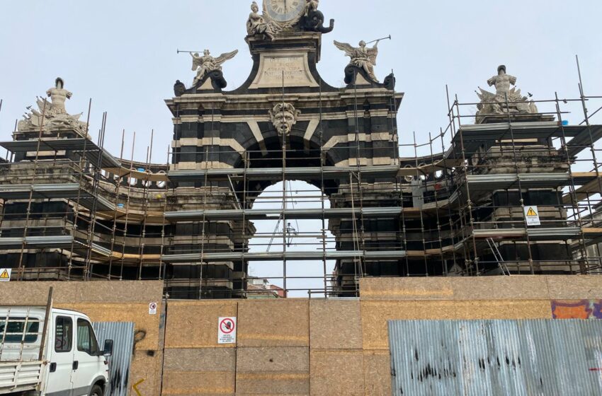  Catania, proseguono i lavori di restauro dell’ex Porta Ferdinandea grazie al Pnrr