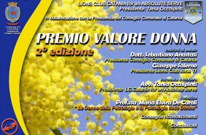  8 marzo, a Palazzo degli elefanti la II edizione del “Premio Valore Donna”