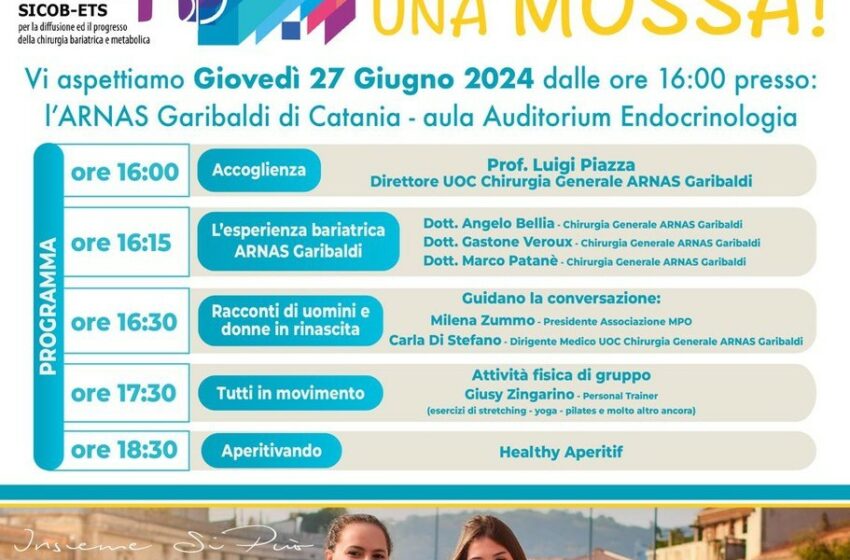  Prevenire e combattere l’obesità, all’Arnas Garibaldi l’incontro “Diamoci una mossa”