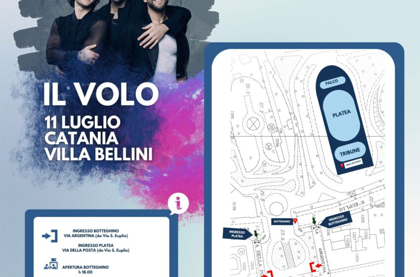  Catania, domani alla Villa Bellini il concerto de Il Volo